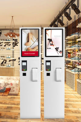 China Pure White Digital Signage Kiosk Self Service 300~400nits Brightness For Hospital supplier