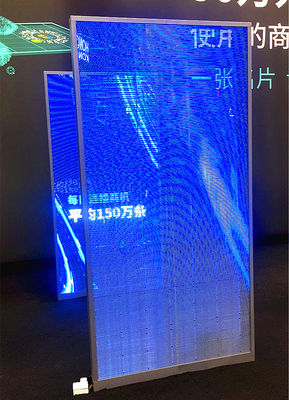 China Light Weight Transparent LED Display Easy Install Free Standing LED Signs supplier