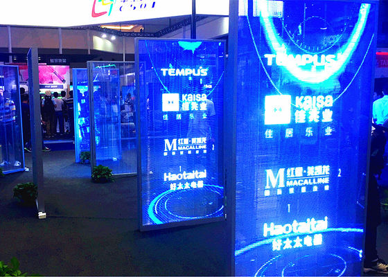 China Floor Standing Transparent Window Display 1500~4500cd/㎡ Brightness For Clubs supplier