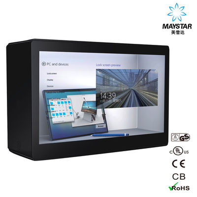 China Customized Transparent Monitor Screen / Floor Standing LCD Transparent Touch Screen supplier