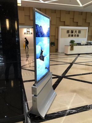 China Floor Standing Transparent OLED Display For Subway , Airports , Stations supplier