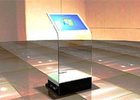 China Floor Standing Transparent LCD Screen Aluminium Alloy Frame Energy Saving supplier