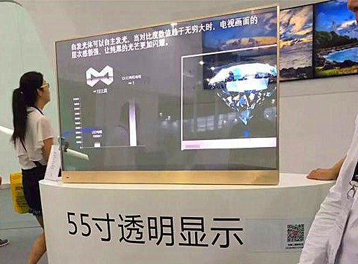 China 55 Inch Transparent OLED Screen , Multifunctional Foldable OLED Display supplier
