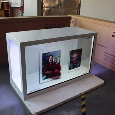 China HD 1080P Transparent LCD Screen Build In Clock And Calendar Function supplier