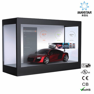 China Maystar Transparent LCD Screen Display Box Showcase Shows Off 32 Inch supplier