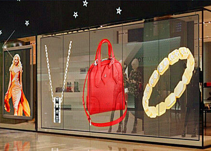 China Ultra Slim Transparent See Through LED Screen High Brightness Up To 80% Transparency supplier