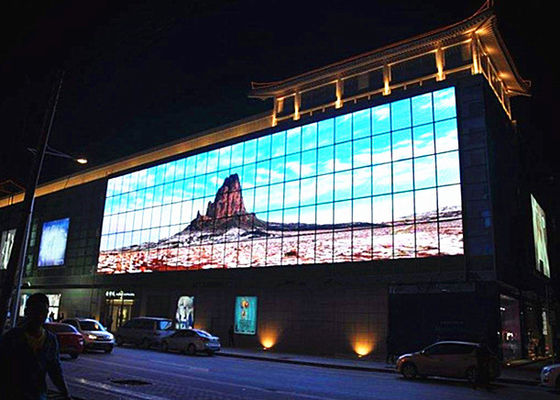 China Shopping Malls Transparent LED Display / Outdoor Digital Advertising Screens supplier