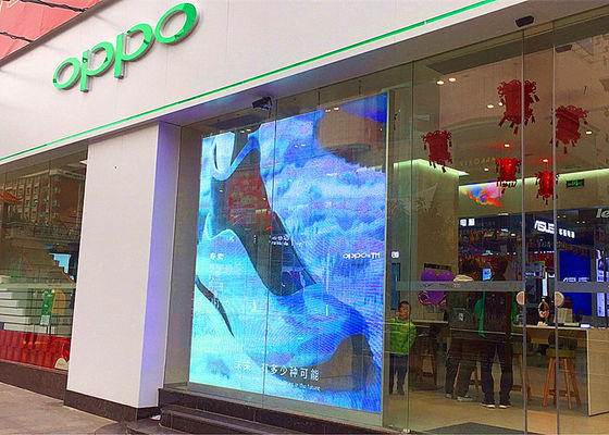 China Transparent Indoor LED Display Screen WiFi Control Glass Window CE Approved supplier