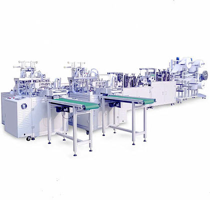 China Compact Face Mask Manufacturing Machine , Mask Automated Production Line supplier