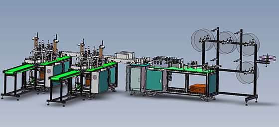 China Proshield N95 3 Layer Face Mask Machine / Medical Face Mask Production Line supplier