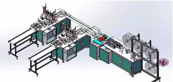 China 3 Ply Nonwoven Face Mask Making Machine High Capacity Easy Cleaning And Neat supplier