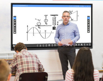 China Dual OS A53 X 2 Electronic Interactive Whiteboard For Classroom supplier