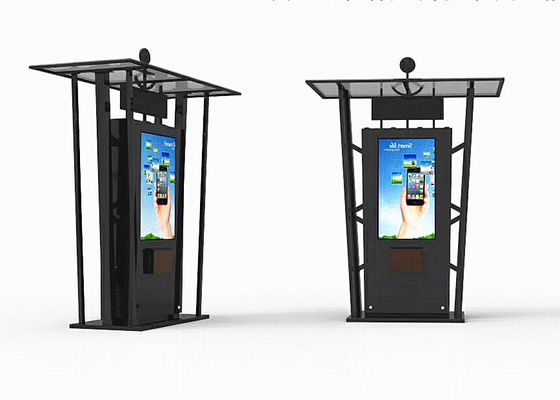 Metal Case Outdoor Touch Screen Kiosk 65'' Android Taxi Bus Dual Wifi Advertising Display supplier