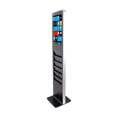 Commercial Touch Screen Monitor , Indoor HDMI Touchscreen Monitor With Booklet Shelf supplier