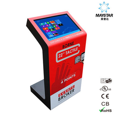 Digital Advertising Kiosk Machine All In One PC Stand Computer LCD Screen supplier