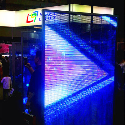 Light Weight Transparent LED Display Easy Install Free Standing LED Signs supplier