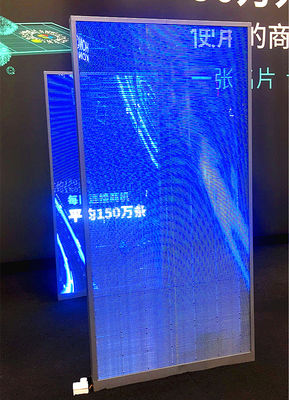 Light Weight Transparent LED Display Easy Install Free Standing LED Signs supplier