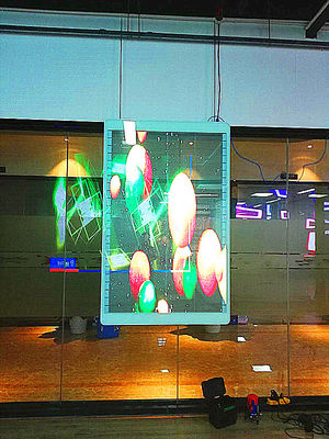 Maystar Transparent LED Display Screen No Steel Frame Construction Energy Saving supplier