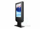 High Resolution Outdoor LCD Digital Signage Floor Stand With IP65 Grade Waterproof supplier